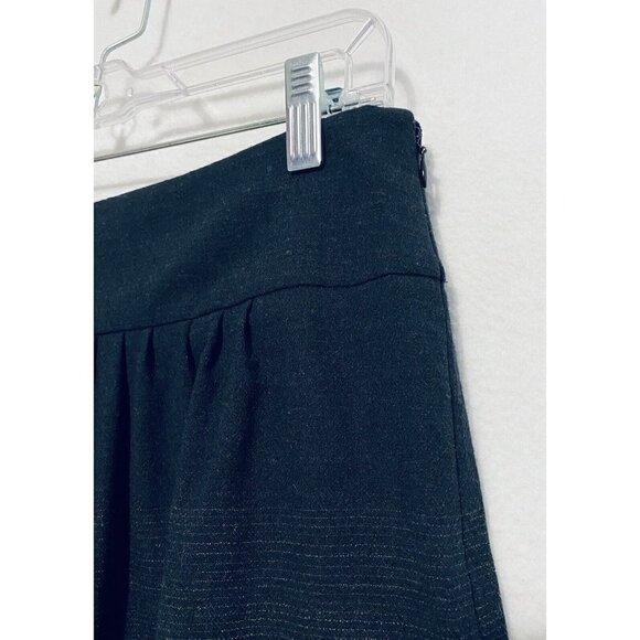 Theory Mini Skirt Womens 4 Pleated Charcoal Gray Ombre Wool Y2K - Picture 2 of 6